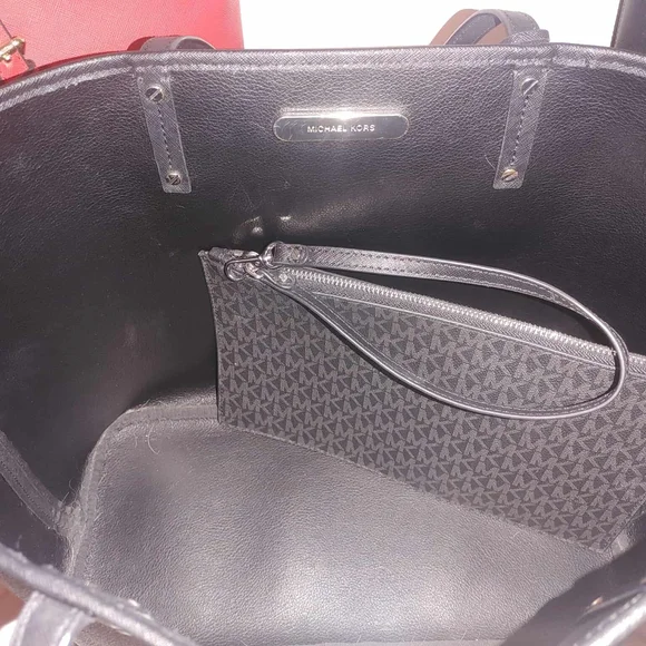 Michael Kors Black Monogram Tote - Picture 2 of 2
